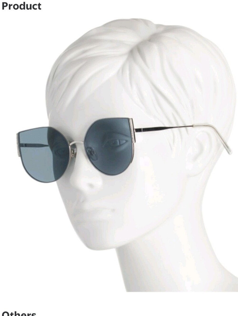 Steve Madden Silver Frame Sunglasses with Dark Blue Lenses